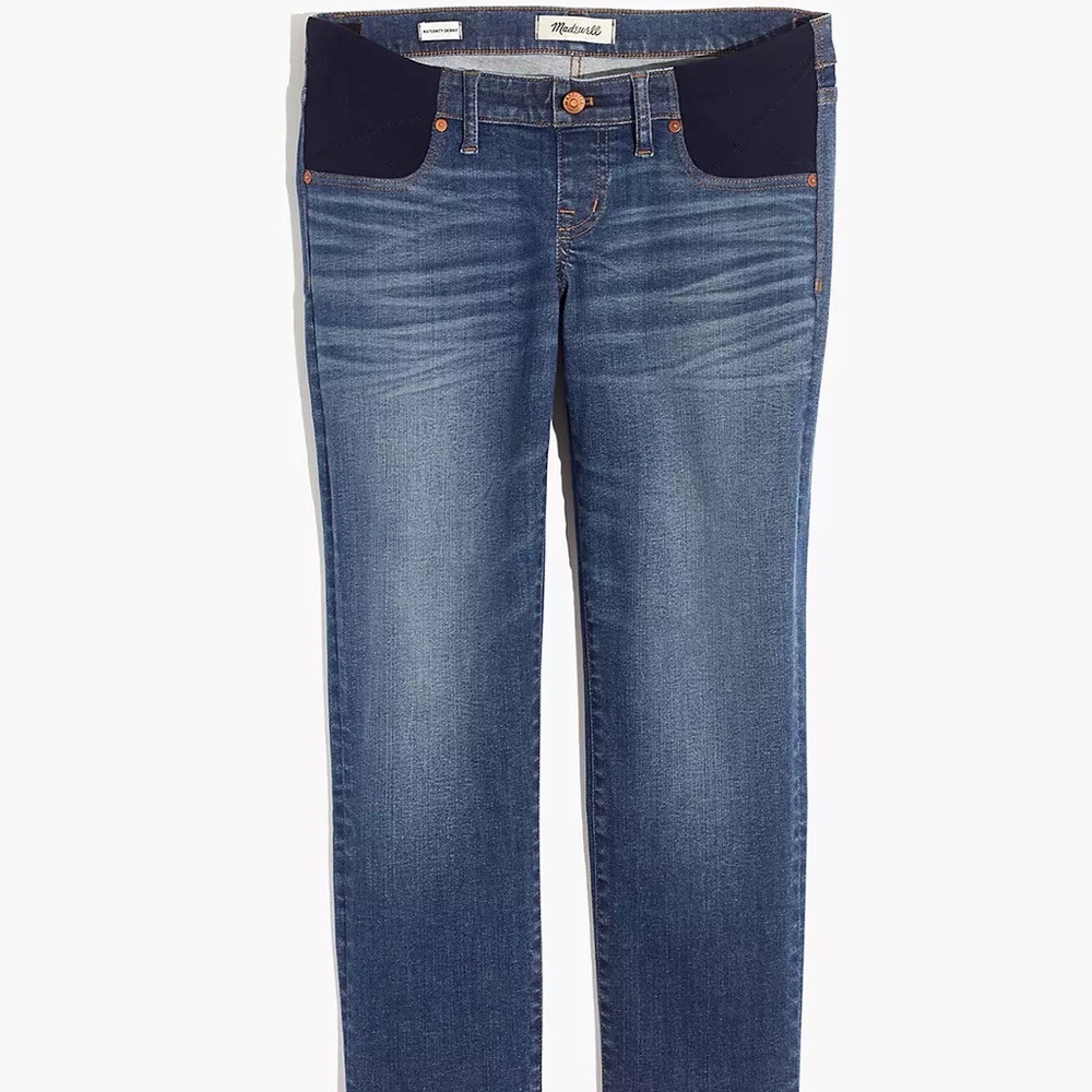 Madewell maternity side-panel classic straight jeans